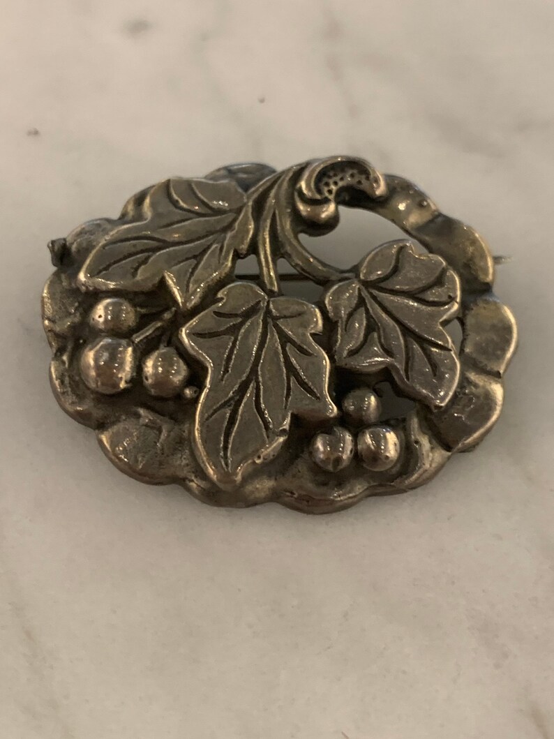 Antique Victorian Sash Brooch Sterling Silver