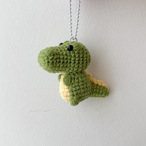 Crochet Crocodile Keychain: Amigurumi Alligator Plushie, Backpack Charm