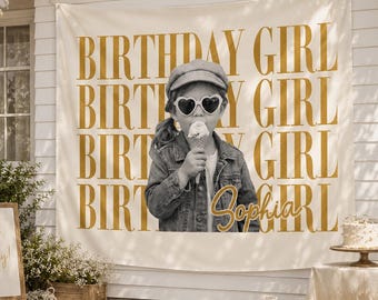 Persnalized Birthday Photo Banner, Customizable Party Decor, Personalized Birthday Decorations, Birthday Party For Kid Adult, Photo Party