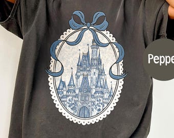 Disney Magical Castle Shirt, Magic Kingdom Blue Coquette Shirt, Disney Castle Fairytale Coquette Shirt, Disneyworld Family Trip Shirt