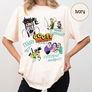 A Goofy Movie Characters Sketch Disney Shirt, Max & Roxanne Shirts, Powerline Stand Out Tee, WDW Magic Kingdom Family 2025 Trip