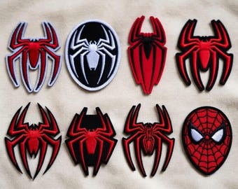 Embroidered Spider Man Logo Patch Set, Marvel Spider Logo Iron On Patches, Spiderman 2026 DIY Gift, Gift For Marvel Fans