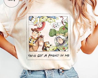 Retro Toy Story Polaroid Watecolor Shirt, Pixar Friend In Me Tee, Woody Buzz Jessie Polaroid Shirt, Disney 2026 Disney Family Matching Trip