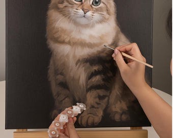 Custom Pet Portrait Paint by Numbers Kit | DIY Dog or Cat Painting