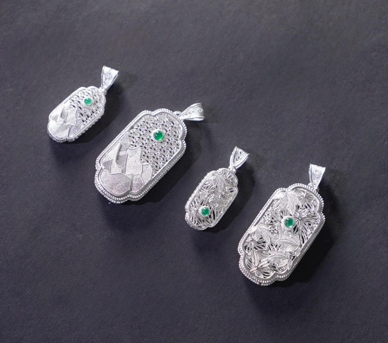 999 Fine Silver Pendant Chinese Intangible Cultural Heritage - Filigree ...