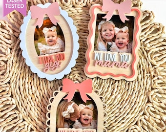 Mother's Day Frame Collection SVG Photo Frame Magnet with Bow