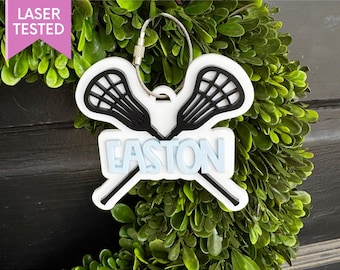 Lacrosse Bag Tag SVG Custom Name Tag Laser File for Lacrosse Backpack Tag Gift for Lacrosse Team Name Tag for Luggage Personalized Team Gift