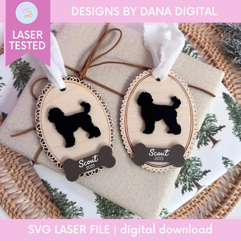 Pet Ornament SVG File Custom Ornament SVG Ornament Laser File Pet ...