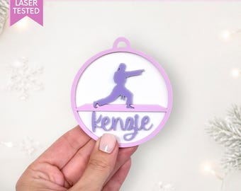 Martial Arts Ornament SVG Personalized Laser File Martial Arts Christmas Ornament Martial Arts Gift Coach Appreciation Custom Ornament Kids