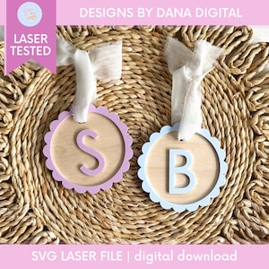 Personalized Bag Tag SVG for Custom Name Tag Laser Cut File for Backpack Tag SVG File for Luggage Tag SVG Bogg Bag Tag Gift for Her