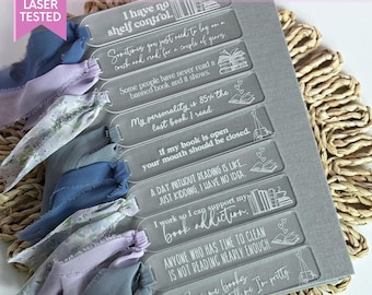 Reader Bookmark SVG Gift for Book Lover Bookmark SVG Reading Puns Gift for Her Bookish Gift for Birthday Custom Engraved Bookmark Laser File