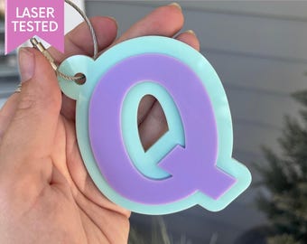 Letter Bag Tag SVG | Custom Name Tag Laser Cut File | Backpack Tag | Digital Download | SVG File for Beginners | Luggage Tag SVG | Monogram