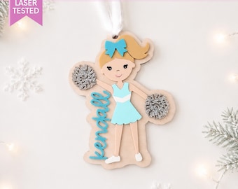 Cheer Ornament SVG for Custom Cheerleader Gift or Keepsake