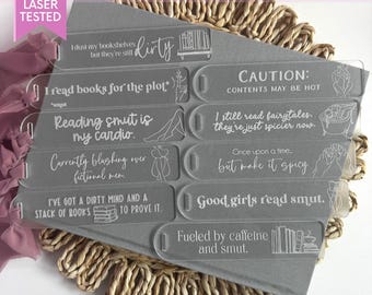 Spicy Bookmark SVG Smut Bookmark Gift for Spicy Book Lover Bookmark SVG Gift for Her Smut Reader Birthday Gift Engraved Bookmark Laser File