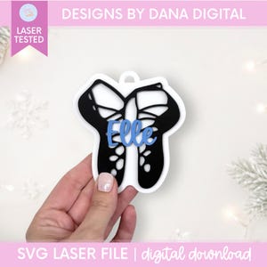 Irländsk dansprydnad SVG personlig laserfil irländsk dans julprydnad dansare present tränare uppskattning anpassad prydnad för flicka