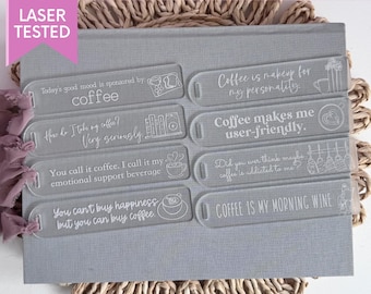 Coffee Acrylic Bookmark SVG Gift for Reader Bookmark SVG Coffee Puns Gift for Her SVG Custom Gift Birthday Gift Bookmark Laser File