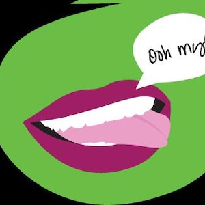 Digital Lips Clipart | Pop Art Mouth PNG | Cartoon Lips with Speech Bubble | Sassy Lips Design | Comic Art | Printable Sublimation Graphic