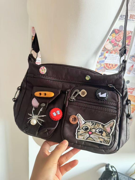 Y2K Bottle Cap Crossbody Bag: Colorful Punk Goth Shoulder Bag - Etsy