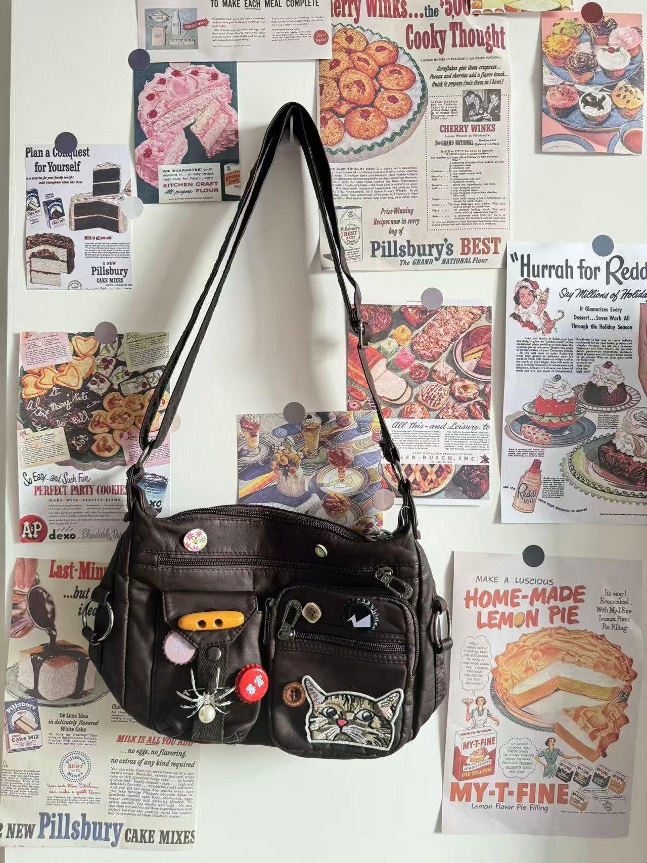 Y2K Bottle Cap Crossbody Bag: Colorful Punk Goth Shoulder