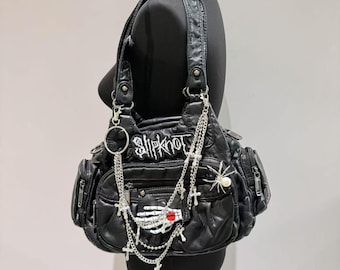 Vintage Y2K Coach Black Leather Legacy Zip  Shoulder Bag  Made