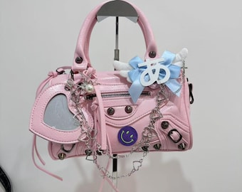 Ed Hardy Pink Leopard Skull Satchel • Y2K Tattoo Luxe Handbag - Etsy