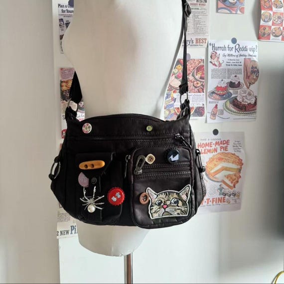 Y2K Bottle Cap Crossbody Bag: Colorful Punk Goth Shoulder