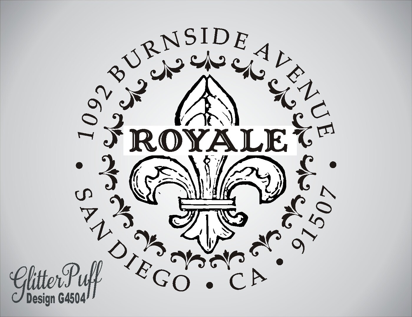 Return address stamp Fleur de Lis NoLa New Orleans French Etsy