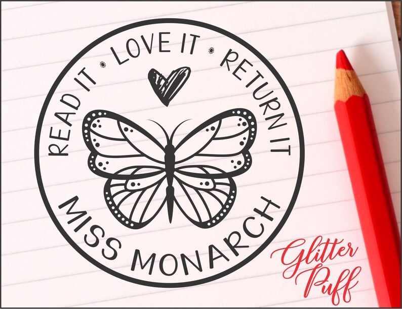 Teacher Classroom Library Stamp Children Library Book Stamp Etsy