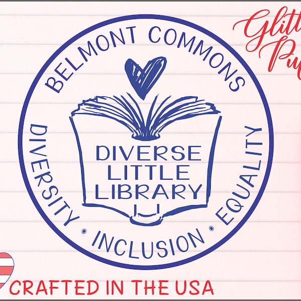 Diverse Library Book Stamp kids Diversity Libraries Ethnic LGBQ Cultural Inclusive little Classroom Free Library Read in Color BLM LGBTIQA+