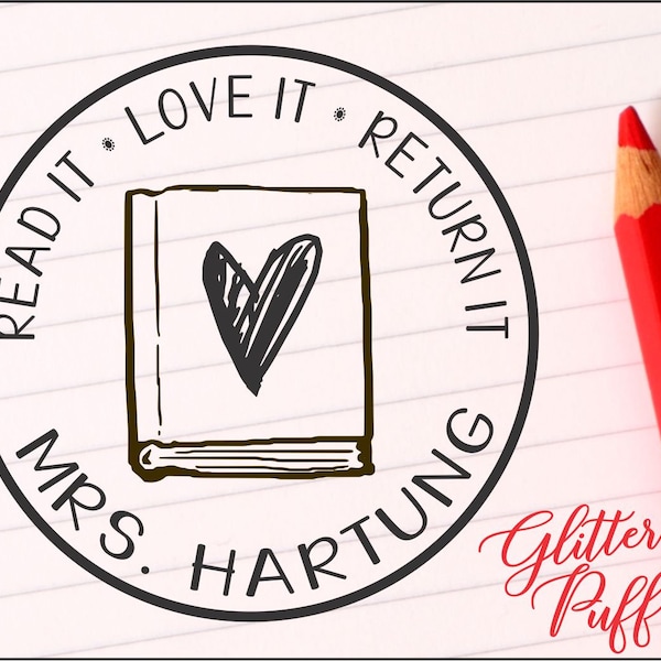 Custom Teacher Stamp – Library Classroom Book Stamp, Personalized Gift