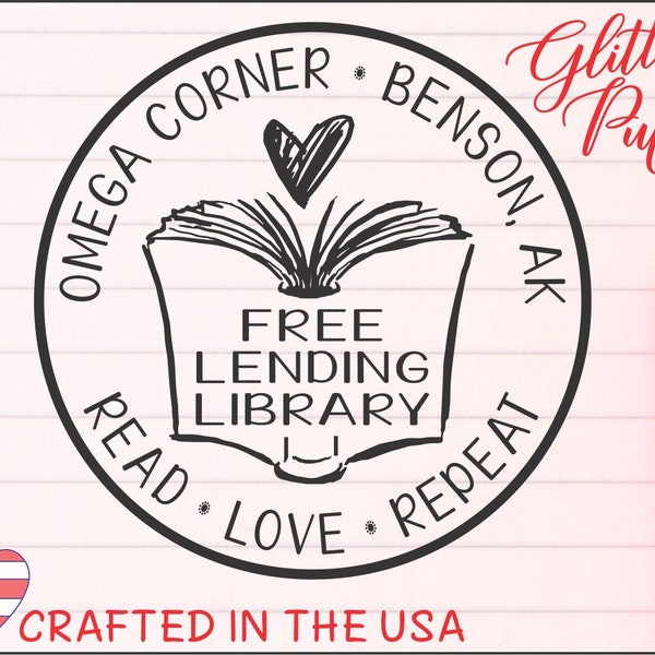 Free Library Stamp Self-inking, Book Swap Exchange Little Classroom School Teacher Lending Library, Pass it on