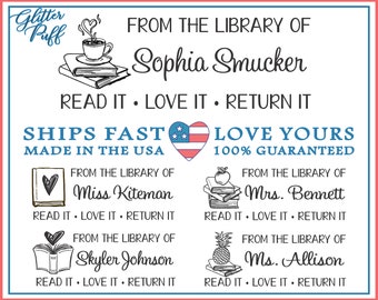 From the Library of  Stamp -Lending Library, Sharing Library, Book Exchange Box, Classroom Book Stamper, Teacher Gift, Self-inking