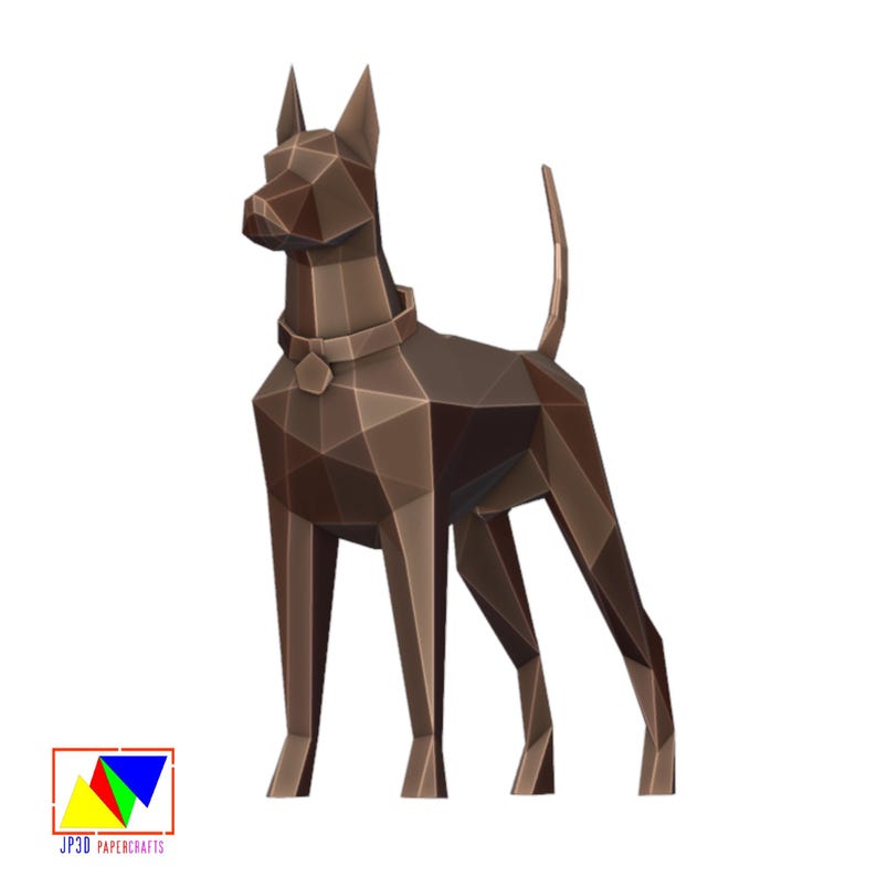 Low Poly Thai Ridgeback Dog Papercraft | Printable PDF Template - Etsy