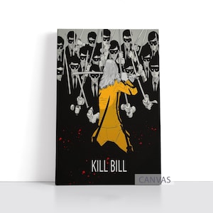 Kill Bill Canvas Vintage Movie Poster Uma Thurman Wall Art Classic Film Framed Canvas Print Artwork Home Decor N193 Christmas Gift