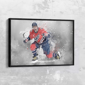 Alexander Ovechkin Canvas Washington Capitals Poster Hockey Wall Art NHL Framed Canvas Print Sports Gift Artwork Home Decor N13