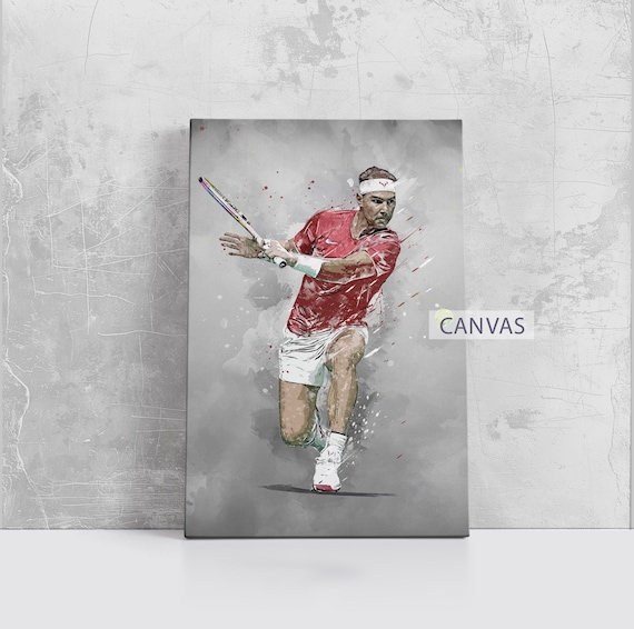 Pôster de tênis em tela Rafael Nadal, arte de parede do US Open