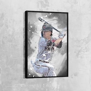 Corbin Carroll Canvas Arizona Diamondbacks Poster Baseball Wall Art MLB Framed Canvas Print Sports Gift Artwork Home Decor N3 Birthday Gift