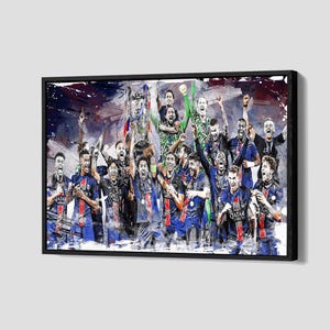 Paris Saint-Germain Leinwand Königsklasse-Sieger 2025 Poster PSG Wandkunst Fußball Leinwanddruck Fußball-Kunst N264