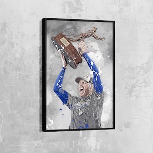 Freddie Freeman Canvas Los Angeles Dodgers Poster Baseball Wall Art MLB Framed Canvas Print Sports Gift Artwork Home Decor N5 Birthday Gift