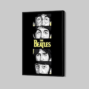The Beatles Canvas Rock and Roll Poster Rock Music Wall Art Abbey Road Framed Canvas Print Vintage Artwork Home Decor N221 Birthday Gift