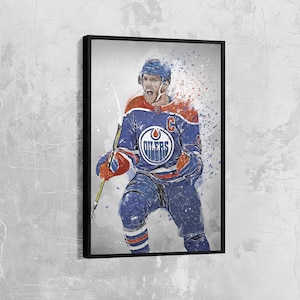 Connor McDavid Canvas Edmonton Oilers Poster Hockey Wall Art NHL Framed Canvas Print Sports Gift Artwork Home Decor N22 Birthday Gift