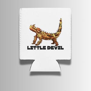 Little Devil Can Cooler – zabawny australijski pojemnik na puszki, prezent Thorny Devil, chłodziarka do napojów Outback Adventure, pamiątka z Shark Bay