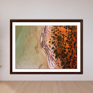 Western Australia Coastal Landscape Photograph: Red Cliffs Ocean Scene (Printable Poster Decor)