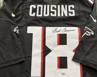 Kirk Cousins podpisał koszulkę futbolową Nike z autografem drużyny Atlanta Falcons w kolorze czarnym z certyfikatem autentyczności - 601