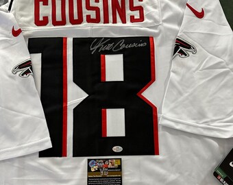 Kirk Cousins podpisał białą koszulkę futbolową Nike z autografem drużyny Atlanta Falcons i certyfikatem autentyczności - 602