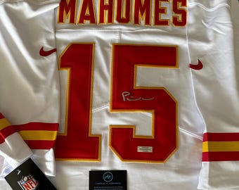 Patrick Mahomes podpisał koszulkę futbolową Nike z białym autografem Kansas City Chiefs z certyfikatem autentyczności - XL 597