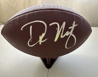 DK Metcalf signed full sized autographed Wilson NFL football w/COA - 623 - Seahawks, Pittsburgh & Steelers