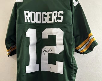 Aaron Rodgers signed Green Bay Packers QB autographed custom football jersey w/COA - XL - 550B