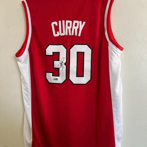 Steph Curry signed Davidson College custom autographed basketball jersey w/COA - Golden State Warriors - XL - 767