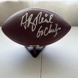Coach Andy Reid signed Kansas City Chiefs autographed football w/COA (Super Bowl Champions) - 645